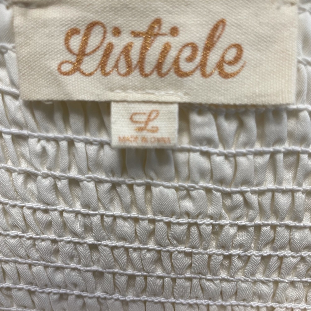 Elegant Lace Ruffle Top - Cream - Picture 10 of 11